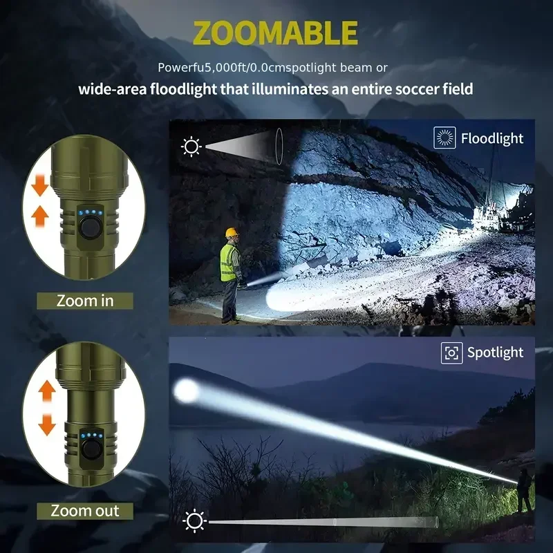 Bright Zoomable Flashlight w/  - Power Bank review and price