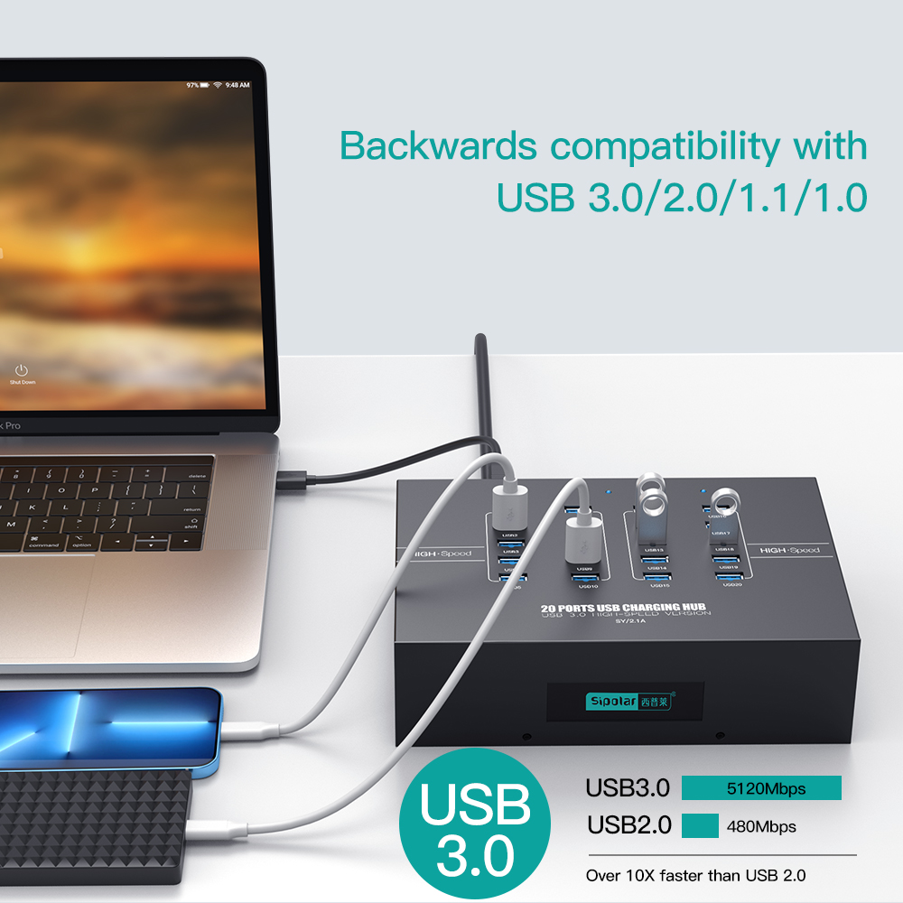 20-Port USB 3.0 Charging Hub w - Usb Hub review and price