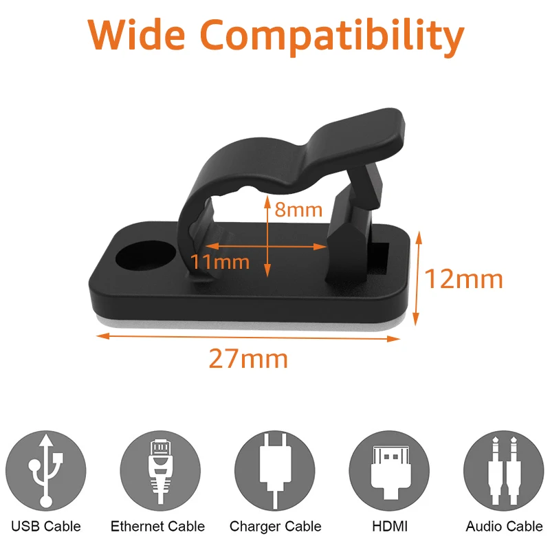 10/50PCS Cable Organizer Clips - Usb Charger review and price