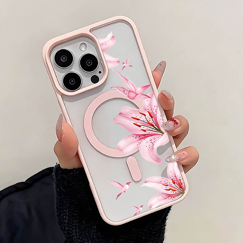 Pink Flower And Birds Magnetic - Wireless Charger review and price