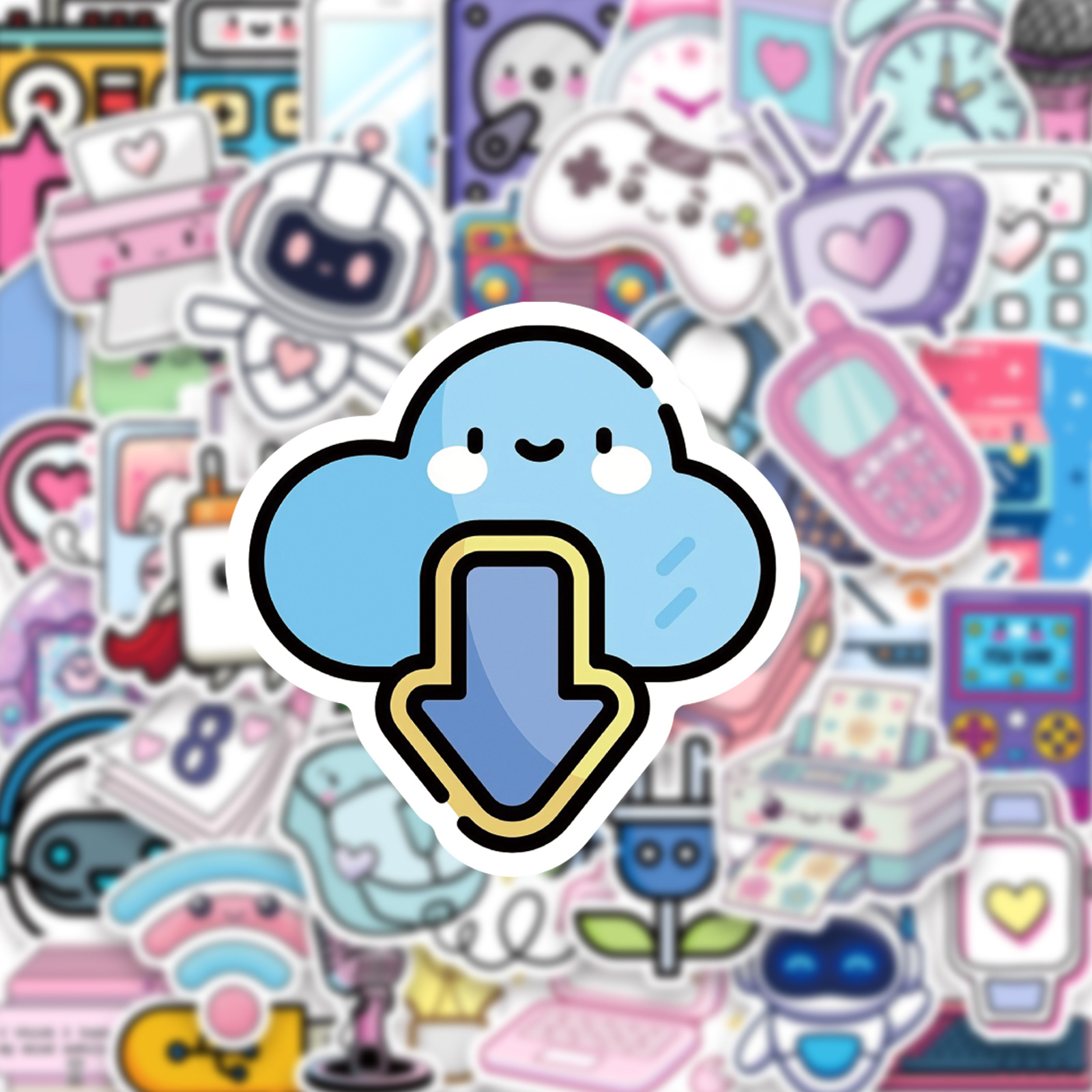 50Pcs Cute Electronics Sticker - Electronics Gadgets For Gift review and price
